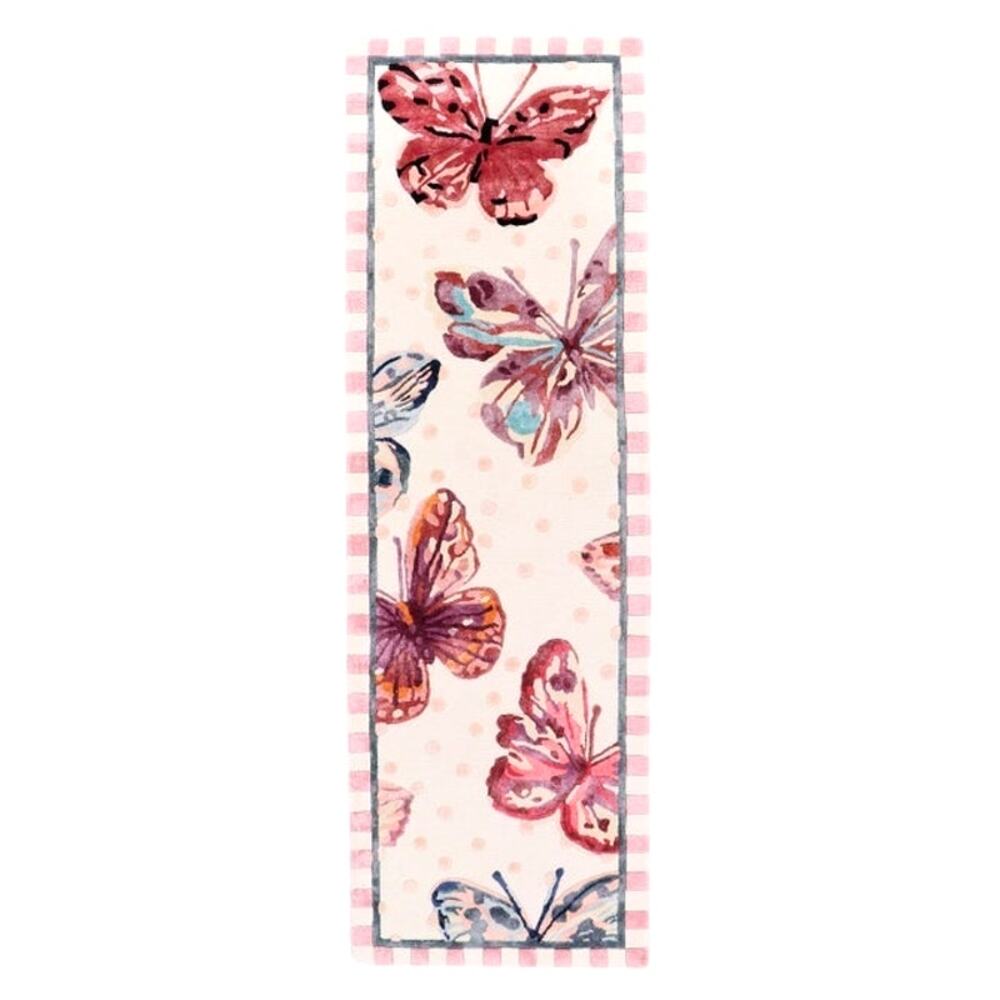 NEW Mackenzie Childs Eternity Butterfly Rug 2'6" x 8' RETIRED